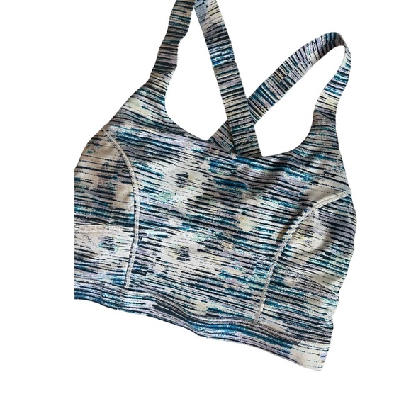 Lululemon Pure Practice Bra Blurry Belle Blue Lavender Sports Athletic - Picture 3 of 6